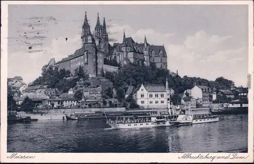 Ansichtskarte Meißen Schloss Albrechtsburgund Dom 1931