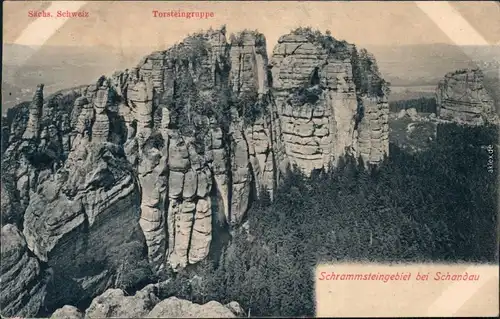 Ansichtskarte Bad Schandau Torsteingruppe 1914