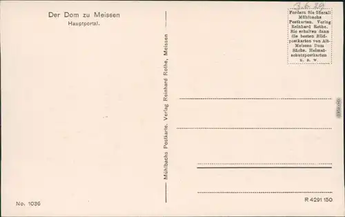 Ansichtskarte Meißen Hauptportal 1929