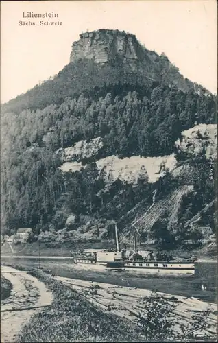 Ansichtskarte Porschdorf-Bad Schandau Lilienstein 1914 