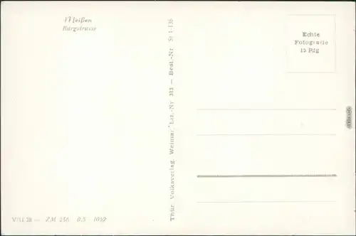 Ansichtskarte Meißen Burgstraße Meißen 1965