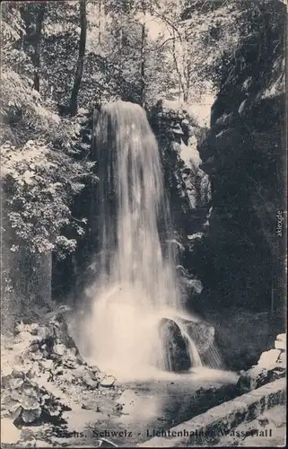 Ansichtskarte Lichtenhain Lichtenhainer Wasserfall 1915