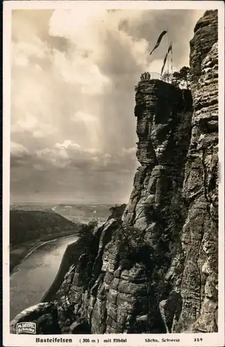 Ansichtskarte Rathen Basteifelsen (Sächsische Schweiz) 1937