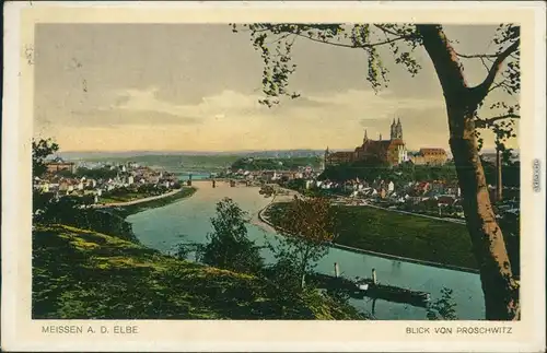 Ansichtskarte Meißen Blick von Proschwitz 1931 