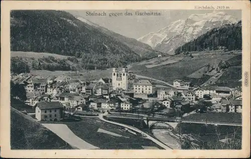 Ansichtskarte Steinach (Brenner) Blick auf die Stadt gegen Gschnitztal 1922
