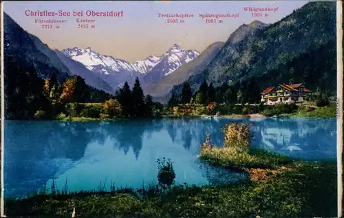 Ansichtskarte Oberstdorf (Allgäu) Panorama Ansicht 1914