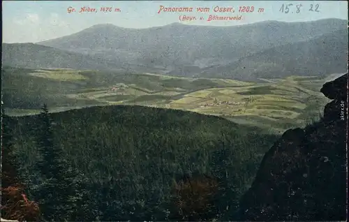 Ansichtskarte Lam (Oberpfalz) Panorama vom Osser 1915 