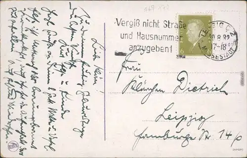 Ansichtskarte  Kind, Hufeisen, Kleeblatt und Blumen - Geburtstag 1929 