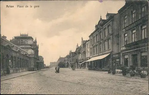 Ansichtskarte Arlon Arlen Place de la Gare Luxemburg Luxembourg  1914