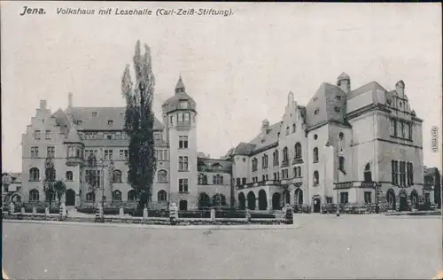 Ansichtskarte Jena Partie am Volkshaus mit Lesehalle 1917 