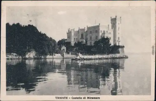 Ansichtskarte Triest Trieste Catello di Miramare 1928 