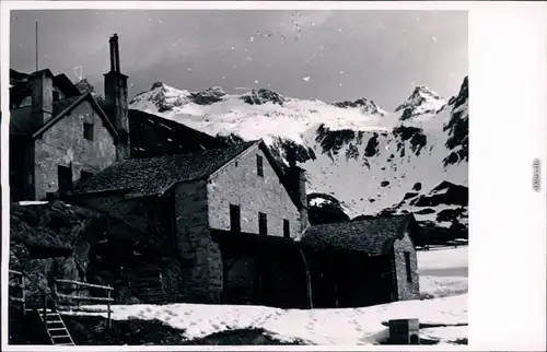 Ansichtskarte  Bergbaude im Schnee Privat 1930 Privatfoto 