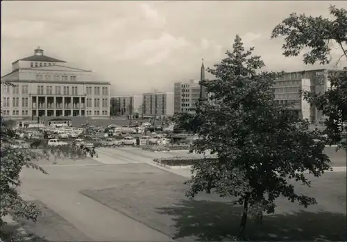 Ansichtskarte Leipzig Partie am Karl-Marx-Platz 1965 