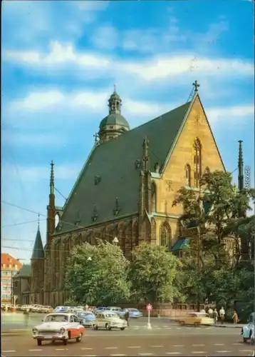 Ansichtskarte Leipzig Straßenpartie an der Thomaskirche 1973