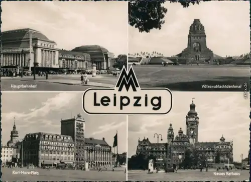 Leipzig Messe Leipzig: Karl-Marx-Platz,  Hauptbahnhof 1969