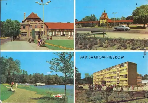 Bad Saarow Bahnhofs-Hotel, J.-R.-Becher-Platz, Hafen, Maxim-Gorki-Schule 1973