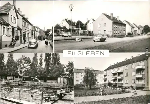 Eilsleben Rudolf-Breitscheid-Straße, Ernst-Thälmann-Straße, Badeanstalt, AWG-Siedlung 1980