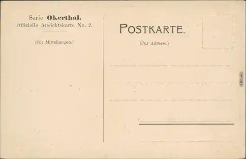 Ansichtskarte Oker-Goslar Partie aus dem Okertale 1914 