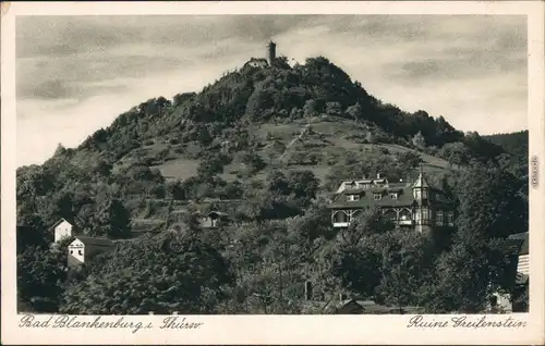 Ansichtskarte Bad Blankenburg Burgruine Greifenstein 1934 