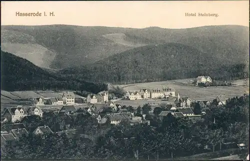 Ansichtskarte Ansichtskarte Hasserode-Wernigerode Panorama-Ansicht 1908
