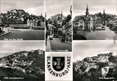 Bad Blankenburg Schloß, Blick vom Eichenberg, Obere Tränkestraße 1967