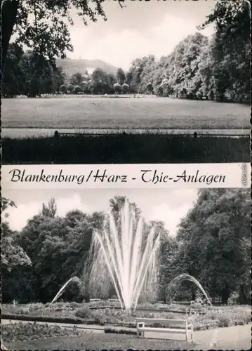 Ansichtskarte Blankenburg (Harz) 2 Bild Thie-Anlagen 1964 