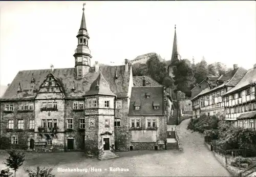 Ansichtskarte Blankenburg (Harz) Rathaus 1977