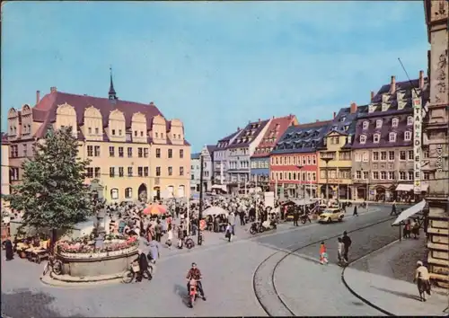 Ansichtskarte Ansichtskarte Naumburg (Saale) Wilhelm-Pieck-Platz, belebt g1964