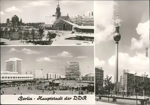 Ansichtskarte Mitte-Berlin Alexanderplatz, Dom, Kirche 1977