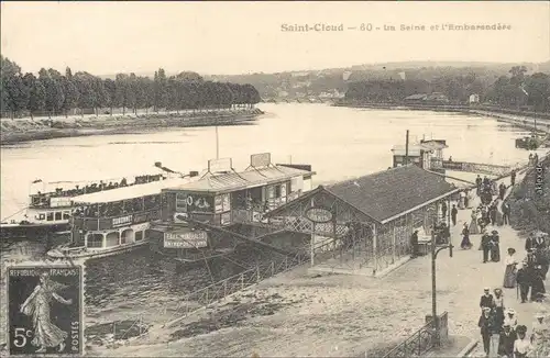 Saint-Cloud La seine et l'Embarcadère/Dampferanlegestelle an der Seine 1995