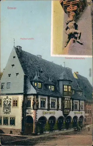 Goslar Hotel Kaiser-Worth / Kaiserworth mit Dukatenmännchen 1914