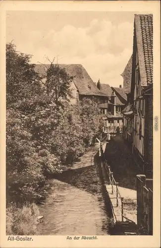 Ansichtskarte Goslar An der Abzucht (Kanal) 1922