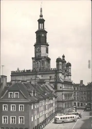 Ansichtskarte Ansichtskarte Posen Poznań Straßenpartie am Rathaus 1965 