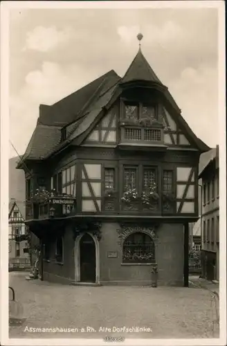 Assmannshausen am Rhein-Rüdesheim (Rhein) Alte Dorfschänke 1930 