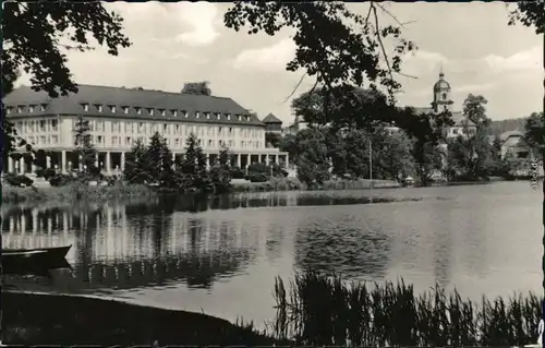 Ansichtskarte Bad Salzungen Kurhaus mit Teichanlagen 1964