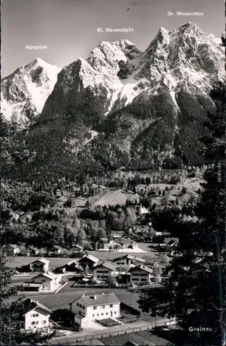 Grainau Panorama-Ansicht, Kleiner und Großer Waxenstein   Alpspitze 1956