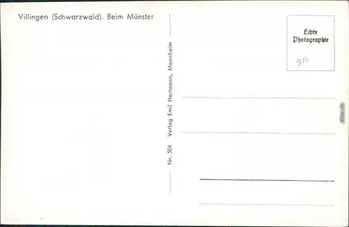 Ansichtskarte Villingen-Villingen-Schwenningen Münster 1965