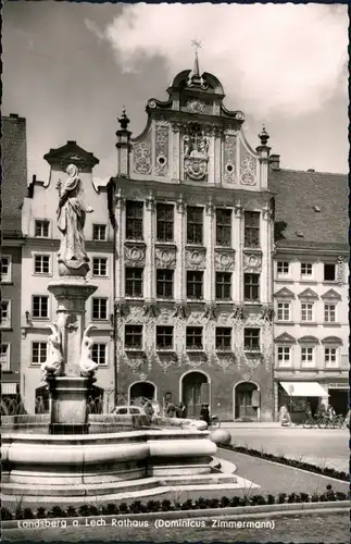 Ansichtskarte Landsberg am Lech Rathaus 1965
