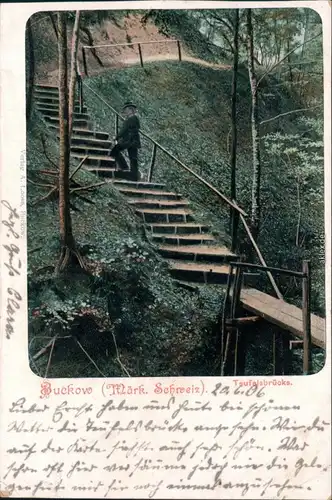 Ansichtskarte Buckow (Märkische Schweiz) Teufelsbrücke 1906
