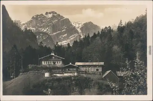 Ansichtskarte Bad Reichenhall Alpengaststätte zum Schroffen 1930