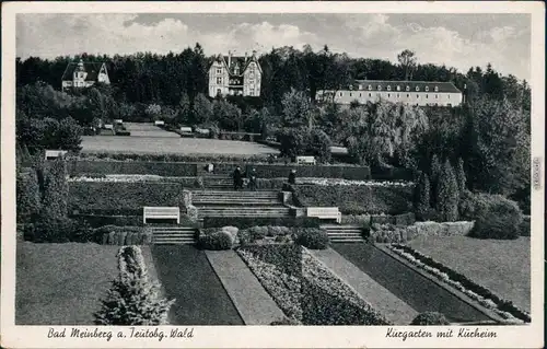 Ansichtskarte Horn-Bad Meinberg Kurgarten mit Kurheim 1953