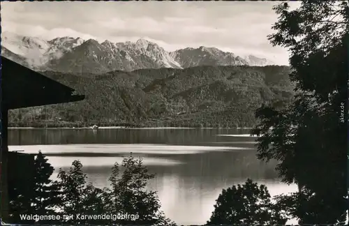 Ansichtskarte Kochel am See Walchensee mit Karwendelgebirge 1960