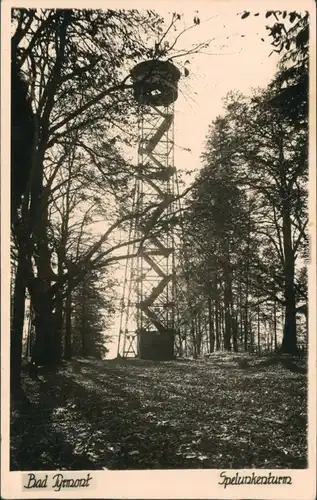 Ansichtskarte Bad Pyrmont Spelunkenturm 1953 