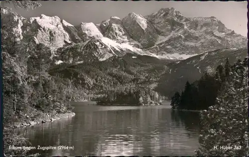 Ansichtskarte Grainau Eibsee, Zugspitze 1942