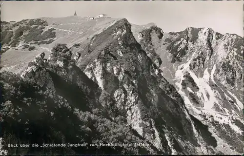 Ansichtskarte Hochfelln Schlafende Jungfrau, Hochfellngipfel 1962