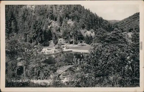 Ansichtskarte Meura Schwimmbad Aue 1965 