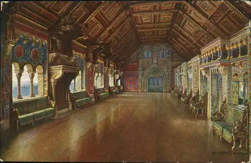 Ansichtskarte Eisenach Palas, Festsaal 1913