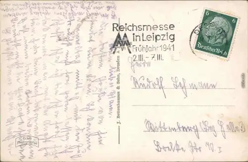 Ansichtskarte Dessau-Dessau-Roßlau Herzogliches Schloss an der Mulde 1941