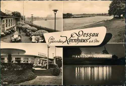 Ansichtskarte Dessau-Dessau-Roßlau HO-Gaststätte Kornhaus a. d. Elbe 1960