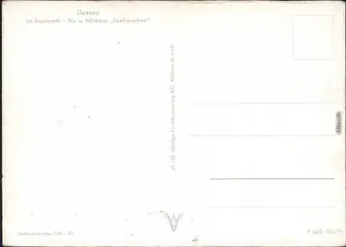 Dessau-Dessau-Roßlau Stadtpark - Eis- und Milchbar Teehäuschen 1962